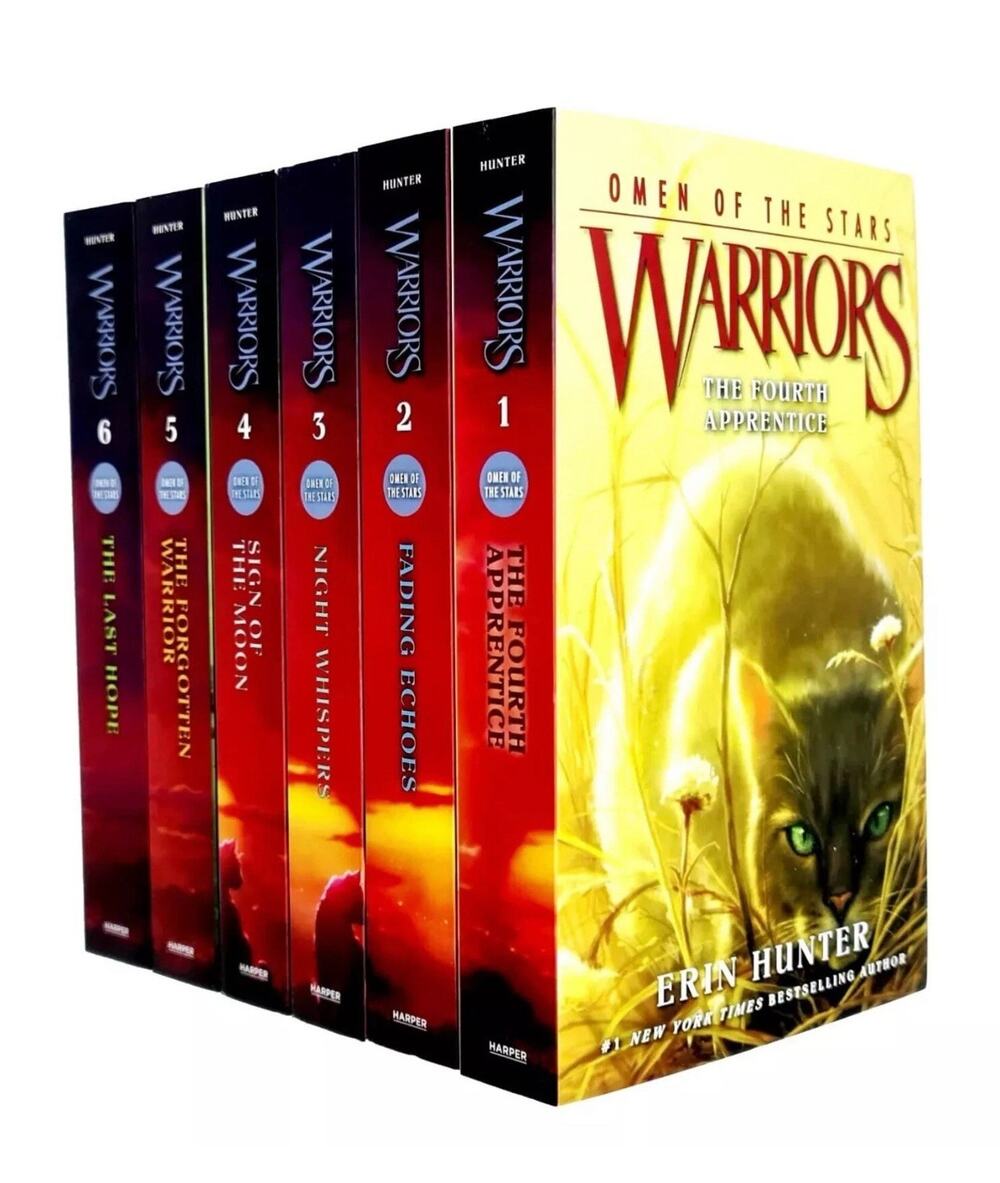 Warriors: Omen of the Stars 6 Books Set - Ages 8-12 -By Erin Hunter - PREOWNED